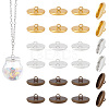 30Pcs 3 Colors Iron Bead Cap Pendant Bails STAS-PH0004-67-1