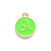 Alloy Enamel Pendants X-ENAM-S124-01A-06G-2