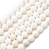 Round Natural Magnesite Beads Strands G-M138-42-A-1