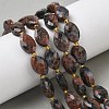Natural Red Labradorite Beads Strands G-A295-A02-01-1