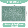 8 Sheets 8 Colors PVC Leather Fabric DIY-FH0010-89-2