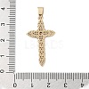 Brass Micro Micro Pave Clear Cubic Zirconia Pendants KK-A212-01A-G-3