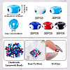 100Pcs 5 Colors Handmade Evil Eye Lampwork Beads Strands LAMP-TA0001-88A-4