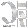 GOMAKERER 10Pcs 304 Stainless Steel Open Cuff Bangles BJEW-GO0001-02B-3