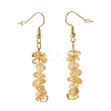 Natural Citrine Chip Beaded Dangle Earrings EJEW-JE04788-10-3