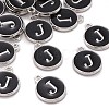 Platinum Plated Alloy Charms X-ENAM-S118-02J-P-4