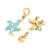 Alloy Enamel European Dangle Charms AL-CBAC2D3-01G-01-2
