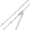 304 Stainless Steel Link Chain Macrame Pouch Empty Stone Holder for Pendant Necklaces Making NJEW-JN04398-4