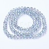 Electroplate Transparent Glass Beads Strands X-EGLA-A034-T6mm-Y05-2