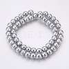 Electroplate Non-Magnetic Synthetic Hematite Beads Strands G-F585-C05-8mm-2