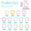 90Pcs 15 Colors Imitation Jelly Acrylic Pendants MACR-TA0002-49-4
