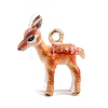 Animal Alloy Enamel Pendants ENAM-P264-03A-G-1