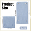 2Pcs Microfiber Cloth Jewelry Storage Bags with Brass Button ABAG-BBC0001-17B-02-2