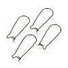 304 Stainless Steel Hoop Earrings Findings Kidney Ear Wires Ion Plating(IP) STAS-L216-22A-B-1