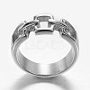 Tarnish Resistant 316 Surgical Stainless Steel Rings RJEW-P116-07-18mm-3