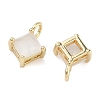 Brass Cat Eye Pendants KK-C251-09C-G01-2