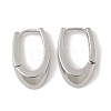 U-Shaped Brass Hoop Earrings EJEW-D320-14P-4