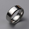 304 Stainless Steel Wide Band Finger Rings for Women Men RJEW-WH0009-12D-1