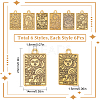 36Pcs 6 Style Rack Plating Alloy Pendants FIND-SC0005-74-2