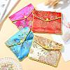 Rectangle Floral Embroidery Cloth Zipper Pouches ABAG-YW0001-03C-5