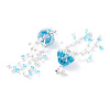 Glass Seed & Synthetic Moonstone Beaded Long Tassel Dangle Stud Earrings with Shell Pearl for Women EJEW-TA00062-5