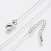 Long-Lasting Plated Brass Boston Link Chain Necklaces NJEW-K112-08P-NF-1