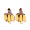 Opaque Resin & Walnut Wood Links Connectors RESI-T035-41-2
