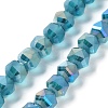 Electroplate Transparent Glass Beads Strands EGLA-I018-AB07-1
