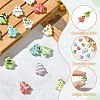 16Pcs 16 Colors Handmade Porcelain Beads PORC-CJ0001-13-3