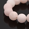 Frosted Natural Rose Quartz Round Bead Strands X-G-M272-06-8mm-1