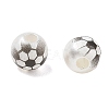 Sports Printed ABS Plastic Beads PL-CBA1C22-05-2