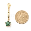 Natural Gemstone Star Pendant Decorations HJEW-JM00648-3