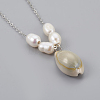 Cowrie Shell Beads Pendant Necklaces NJEW-JN02283-3