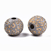 Painted Natural Wood Beads WOOD-T021-53A-05-2