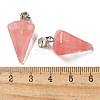Cherry Quartz Glass Pendants G-B127-13P-06-3