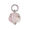 304 Stainless Steel Open Jump Rings ande Glass Beads Pendants PALLOY-JF03599-02-3