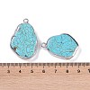 Synthetic Turquoise Pendants KK-F868-32P-01-3