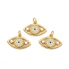 Rack Plating Brass Micro Pave Clear Cubic Zirconia Pendants KK-A177-28G-2