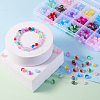 450Pcs 18 Colors Gradient Color Transparent Crackle Acrylic Beads MACR-CJ0001-15-5