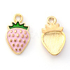 Light Gold Plated Alloy Enamel Pendants ENAM-R136-20A-2