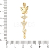 Tassel Brass Micro Pave Clear Cubic Zirconia Pendants KK-L271-01G-07-3
