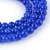 Natural Dyed Yellow Jade Gemstone Bead Strands G-R271-6mm-Y22-2