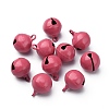 Baking Paint Brass Bell Pendants KK-WH0044-35D-1