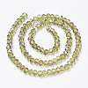 Electroplate Transparent Glass Beads Strands EGLA-A034-T4mm-E12-2