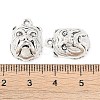 Tibetan Style Alloy Puppy Pendants TIBEP-Q043-262-RS-3