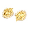 Alloy & Glass Seed Beaded Pendants GL-CBA96FD-01G-07-2
