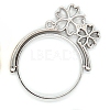 Zinc Alloy Open Back Bezel Pendants(rotatable) PALLOY-WH0076-77P-RS-1