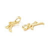 Rack Plating Eco-Friendly Brass Letter Pendants KK-K265-02G-K-2
