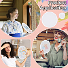 120Pcs Sublimation Blank Polyester Folding Fan AJEW-BC0010-86B-5