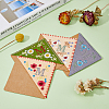 4Pcs 4 Styles Season Theme Non-woven Felt Embroidery Corner Bookmarks FIND-HY0002-47A-4